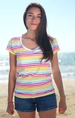 Femme LITTLE MARCEL Tee-shirt manches courtes femme ALEXINA MC MULTI 001FB
