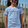 Enfant LITTLE MARCEL Tee-Shirt Manches Courtes Enfant Fille TORCADI BLANC BLEU