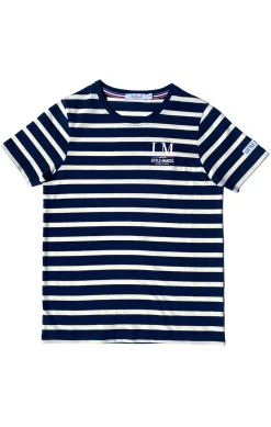 Enfant LITTLE MARCEL Tee-Shirt Manches Courtes Enfant Garçon TERLI MARINE ECRU