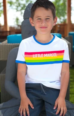 Enfant LITTLE MARCEL Tee-Shirt Manches Courtes Enfant Garçon TORAC BLANC