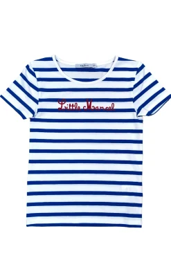 Enfant LITTLE MARCEL Tee-Shirt Manches Courtes Enfant Fille TORCADI BLANC BLEU