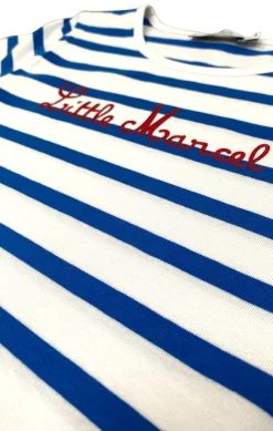 Enfant LITTLE MARCEL Tee-Shirt Manches Courtes Enfant Fille TORCADI BLANC BLEU