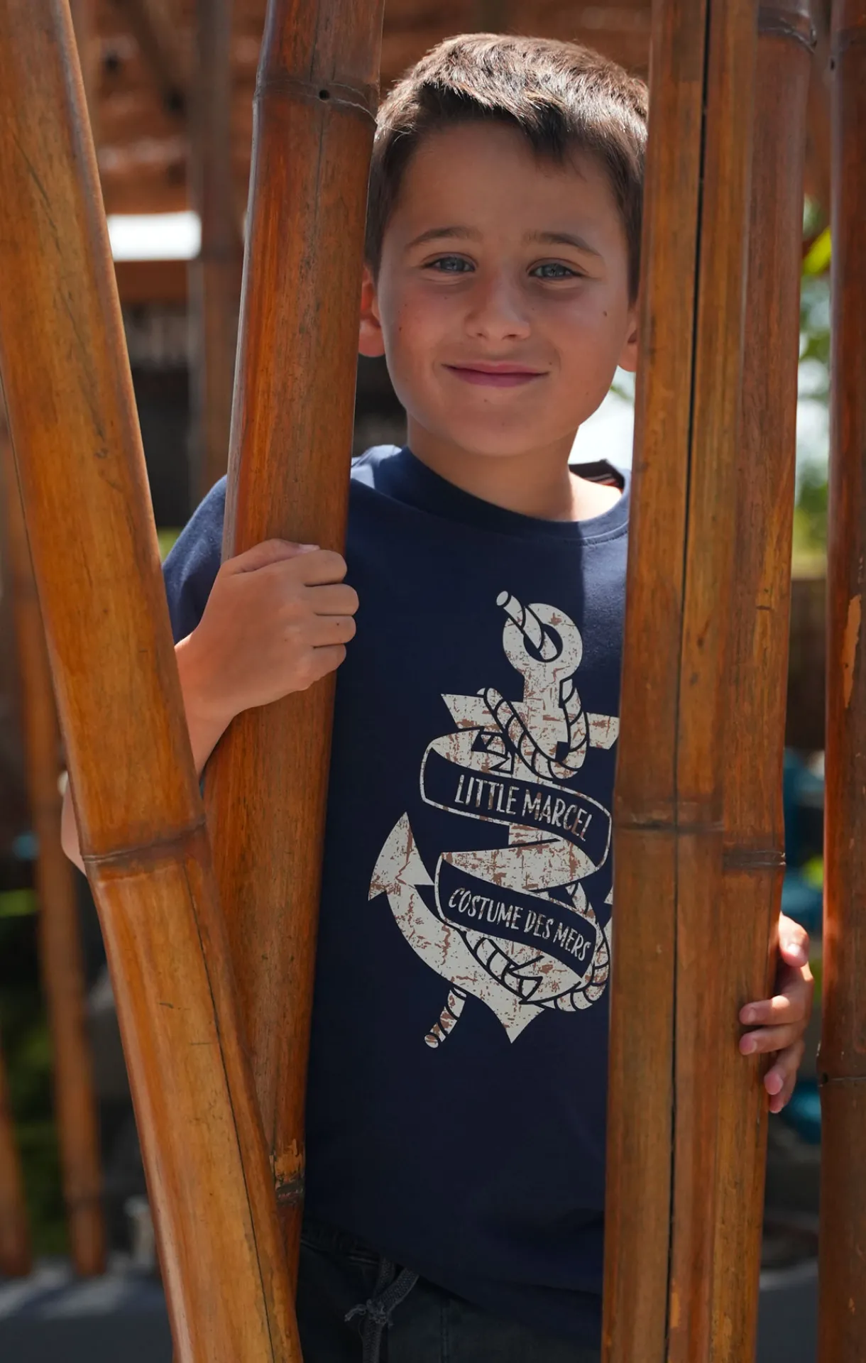 Enfant LITTLE MARCEL Tee-Shirt Manches Courtes Enfant Garçon TIANCRE MARINE