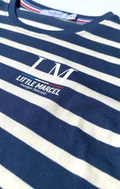 Enfant LITTLE MARCEL Tee-Shirt Manches Courtes Enfant Garçon TERLI MARINE ECRU
