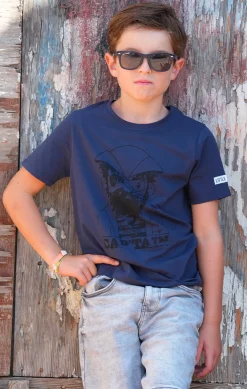 Enfant LITTLE MARCEL Tee-shirt Manches Coutes Enfant Garçon TIPIRATE MC MARINE
