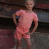 Enfant LITTLE MARCEL Tee-shirt Manches Coutes Enfant Fille TIHEART ROSE