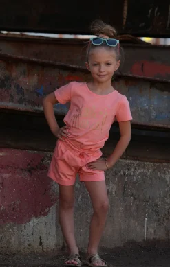 Enfant LITTLE MARCEL Tee-shirt Manches Coutes Enfant Fille TIHEART ROSE
