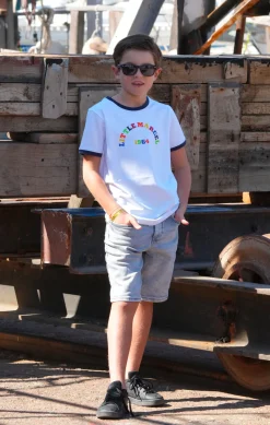 Enfant LITTLE MARCEL Tee-shirt Manches Coutes Enfant Garçon TICOLOR BLANC