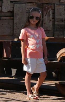 Enfant LITTLE MARCEL Tee-shirt Manches Coutes Enfant Fille TIFLOWERS ROSE