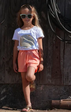 Enfant LITTLE MARCEL Tee-shirt Manches Coutes Enfant Fille TISHELL BLANC