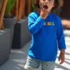 Enfant LITTLE MARCEL Tee-Shirt Manches Longues Enfant Garçon TOLIO BLEU