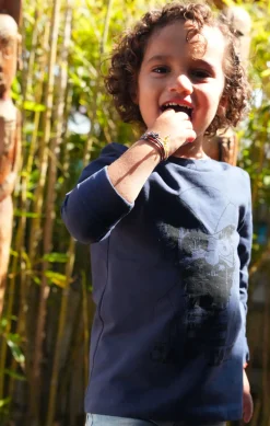 Enfant LITTLE MARCEL Tee-Shirt Manches Longues Enfant Garçon TIPIRATE MARINE