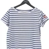 Femme LITTLE MARCEL T-shirt mc Femme TIDIANE BLANC/MARINE