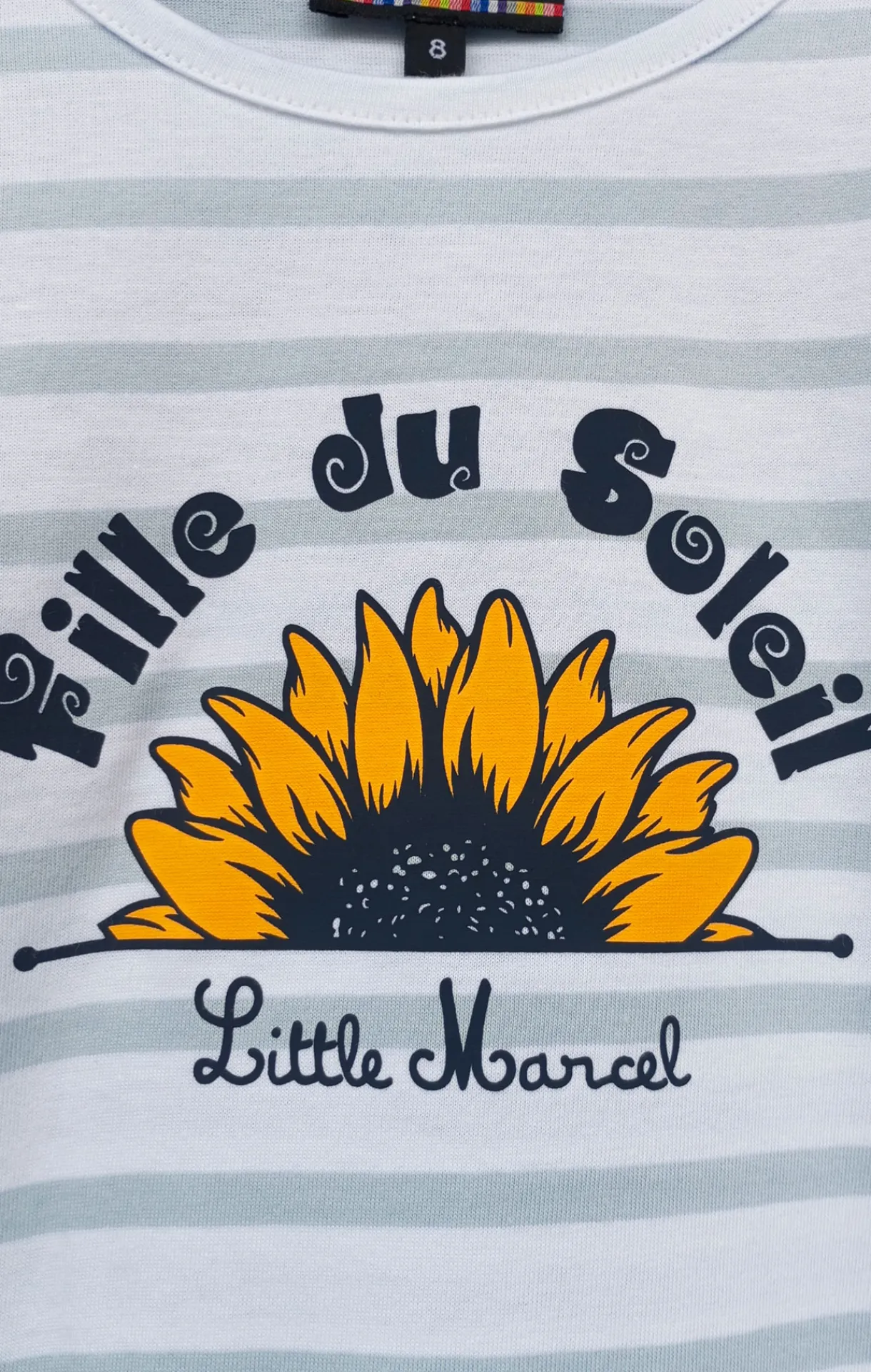 Enfant LITTLE MARCEL T-Shirt mc Fille THEA BIS BLANC/GRIS