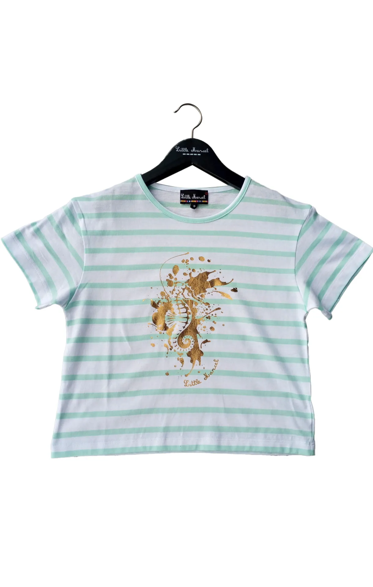 Enfant LITTLE MARCEL T-Shirt mc Fille THEA BIS BLANC/VERT
