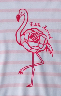 Enfant LITTLE MARCEL T-Shirt mc Fille THEA BIS BLANC/ROSE