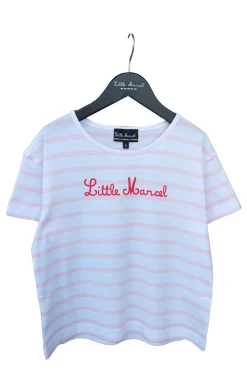 Enfant LITTLE MARCEL T-shirt mc Fille THEA BLANC/ROSE
