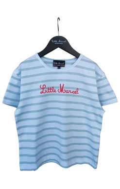 Enfant LITTLE MARCEL T-shirt mc Fille THEA BLANC/GRIS