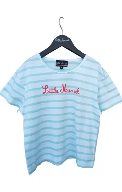 Enfant LITTLE MARCEL T-shirt mc Fille THEA BLANC/VERT