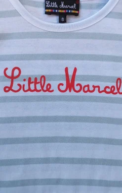 Enfant LITTLE MARCEL T-shirt mc Fille THEA BLANC/GRIS