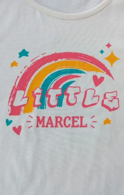 Enfant LITTLE MARCEL T-shirt mc Fille THIDIA ECRU