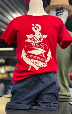 Enfant LITTLE MARCEL T-shirt mc Garçon  JUNIOR ROUGE