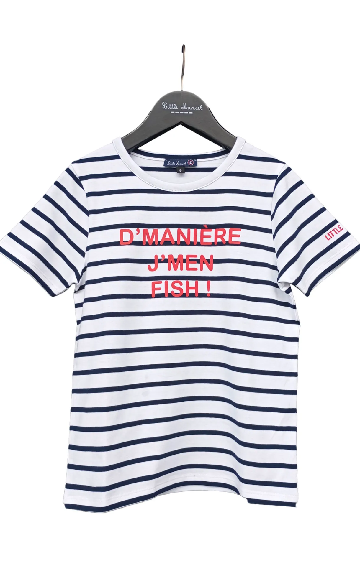 Enfant LITTLE MARCEL T-shirt mc Garçon THEO BLANC/MARINE