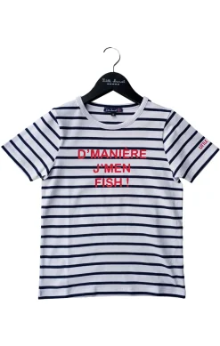 Enfant LITTLE MARCEL T-shirt mc Garçon THEO BLANC/MARINE