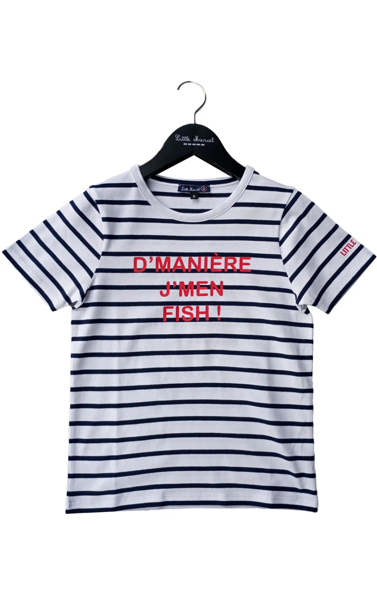 Enfant LITTLE MARCEL T-shirt mc Garçon THEO BLANC/MARINE