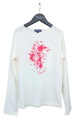 Enfant LITTLE MARCEL T-shirt ml Fille AIDEN ECRU