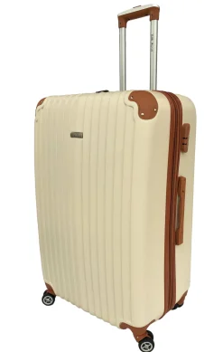 LITTLE MARCEL Valise Moyenne taille 65 cm Rigide ABS Crème